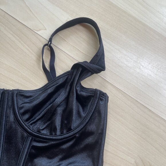 NEW La Senza Unlined Bra Top All Black Sexy Corset Bustier Sexy All Sz XS-XL - Picture 14 of 16
